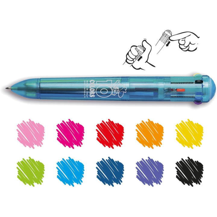 Carioca 41501, bolígrafo automático de 10 colores