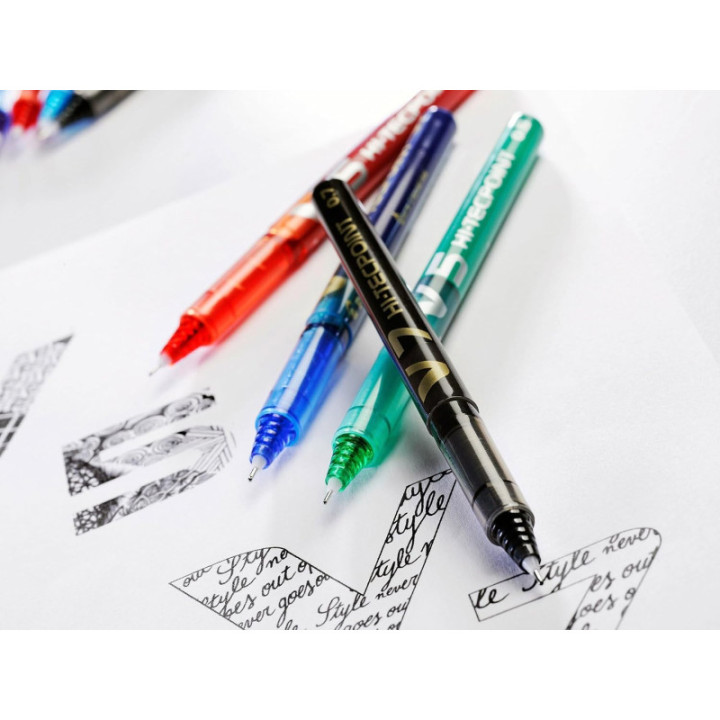 Pilot Hi-Tecpoint V5, caja de 12 bolígrafos roller de tinta azul