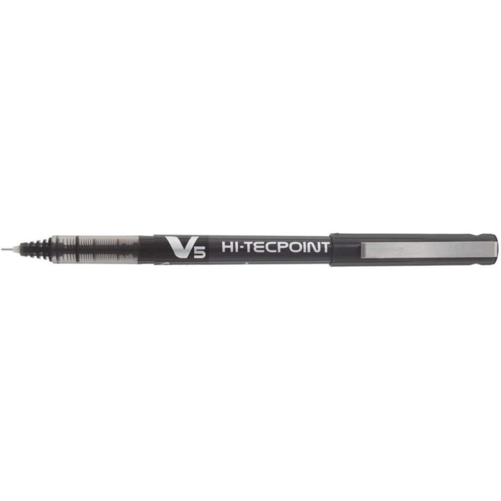 Pilot Hi-Tecpoint V5, caja de 12 bolígrafos roller de tinta negro