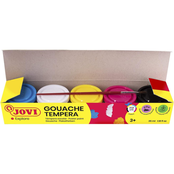 Jovi 505, estuche de 5 témperas de 35 ml en colores surtidos