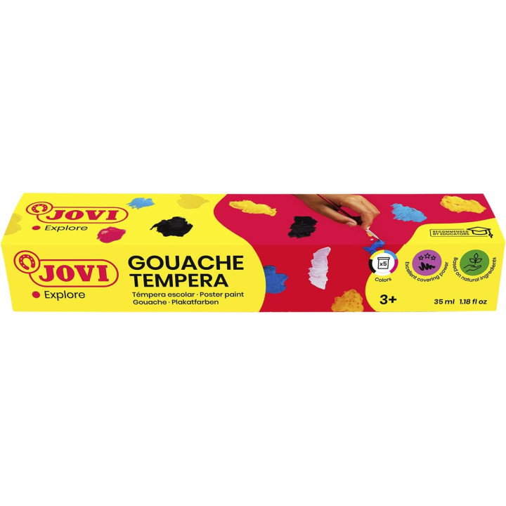 Jovi 505, estuche de 5 témperas de 35 ml en colores surtidos