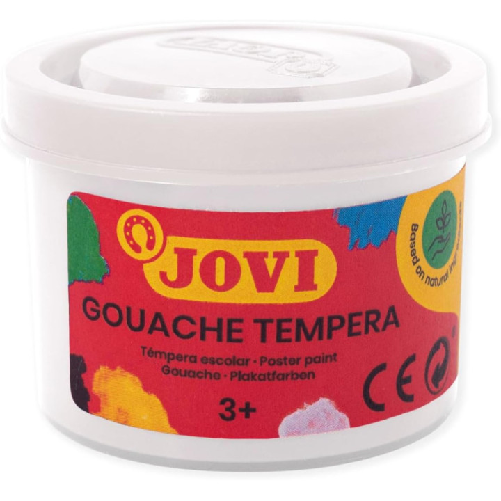 Jovi, estuche de 5 botes de témpera líquida de 35 ml, color blanco
