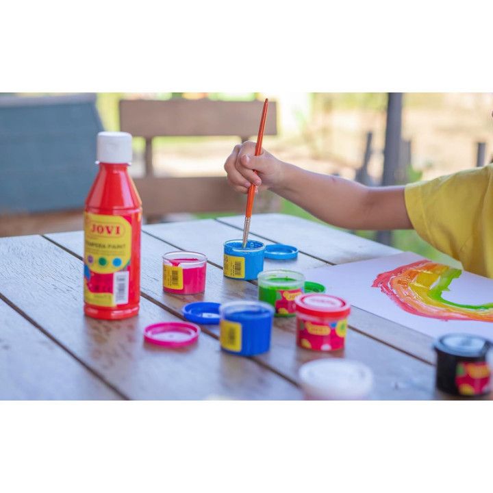 Jovi, estuche de 5 botes de témpera líquida de 35 ml, color bermellón