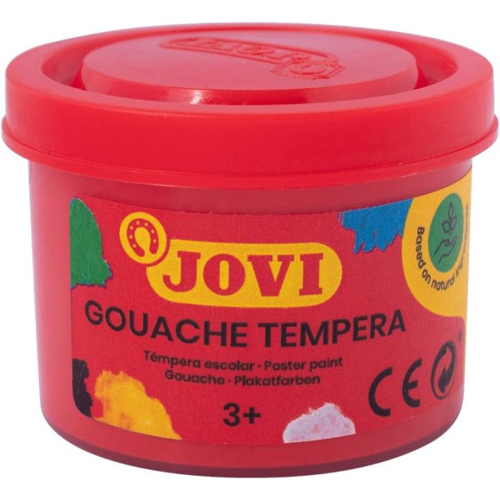 Jovi, estuche de 5 botes de témpera líquida de 35 ml, color bermellón