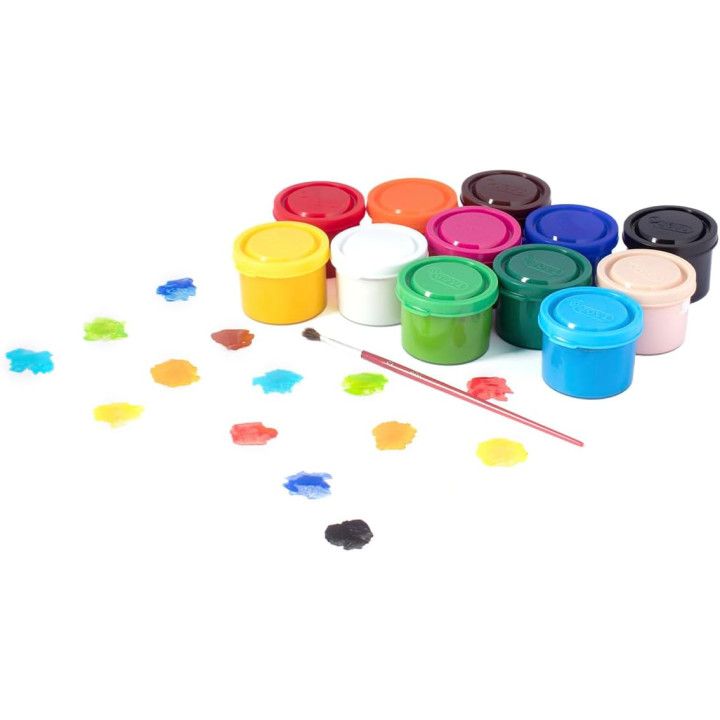 Jovi, estuche de 5 botes de témpera líquida de 35 ml, color verde claro