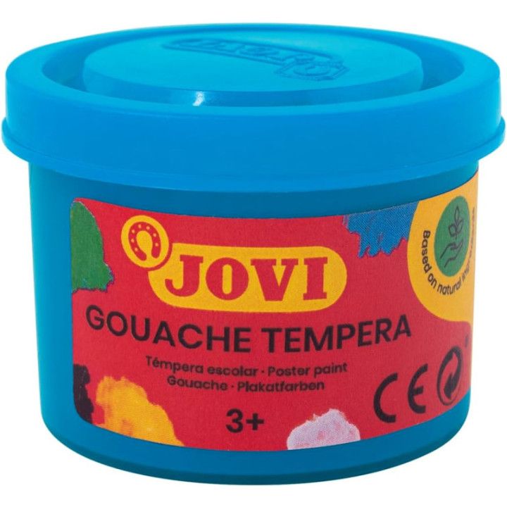 Jovi, estuche de 5 botes de témpera líquida de 35 ml, color azul cian