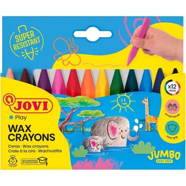 Jovi Triwax 973/12, estuche de 12 ceras triangulares
