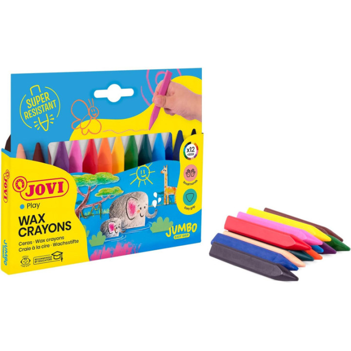 Jovi Triwax 973/12, estuche de 12 ceras triangulares