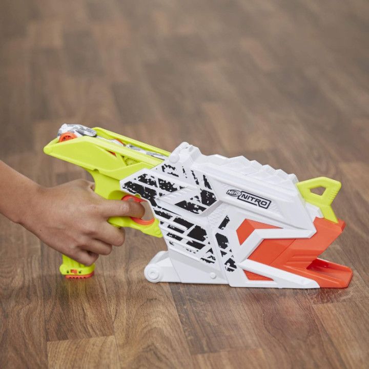 Nerf Nitro Hypershot, lanzador motorizado con 2 coches y rampa