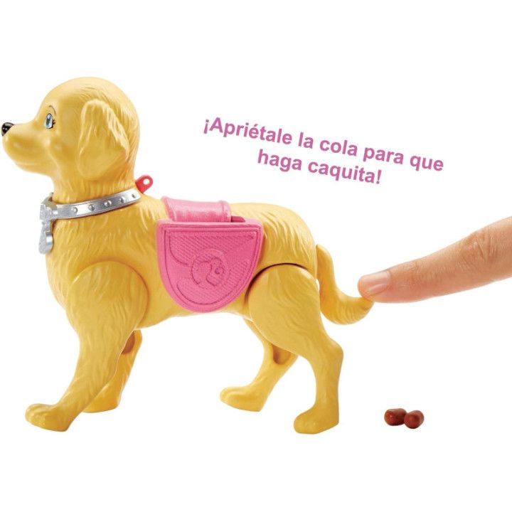 Barbie y su Perrito Popó DWJ68, muñeca con perro y accesorios