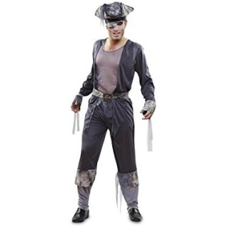 Disfraz de fantasma pirata para hombre, talla M/L