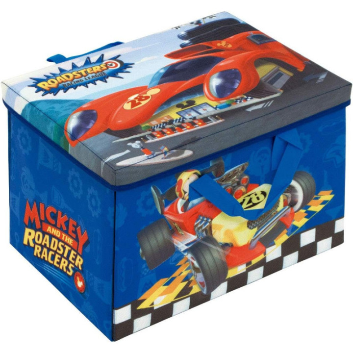 Arditex Mickey Roadster Racers WD12110, caja de almacenaje con alfombra de juego