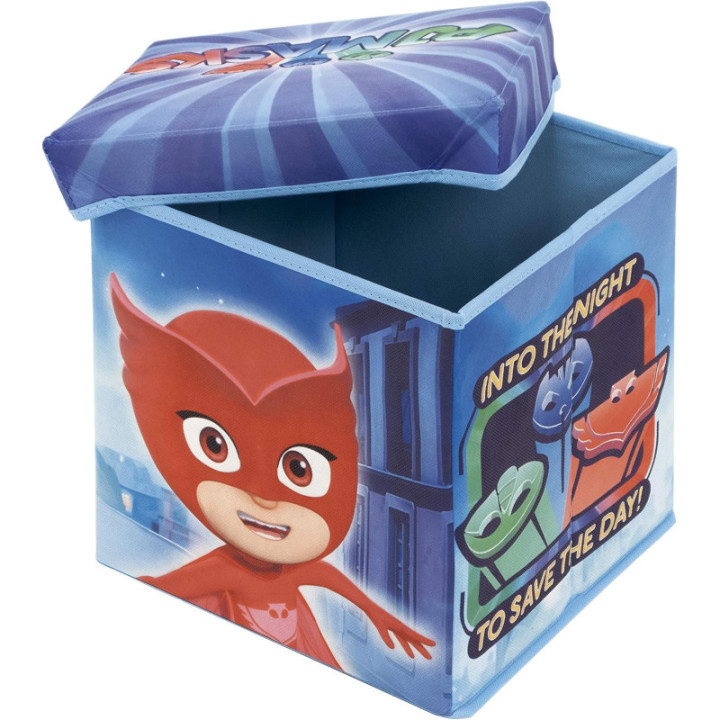 Arditex PJ Masks, cubo de almacenaje y reposapiés azul de 30 × 30 × 30 cm