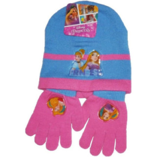 Arditex Disney Princess, conjunto de gorro y guantes, talla 51, azul