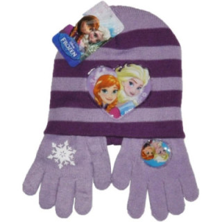Arditex Frozen, conjunto de gorro y guantes, talla 54, morado