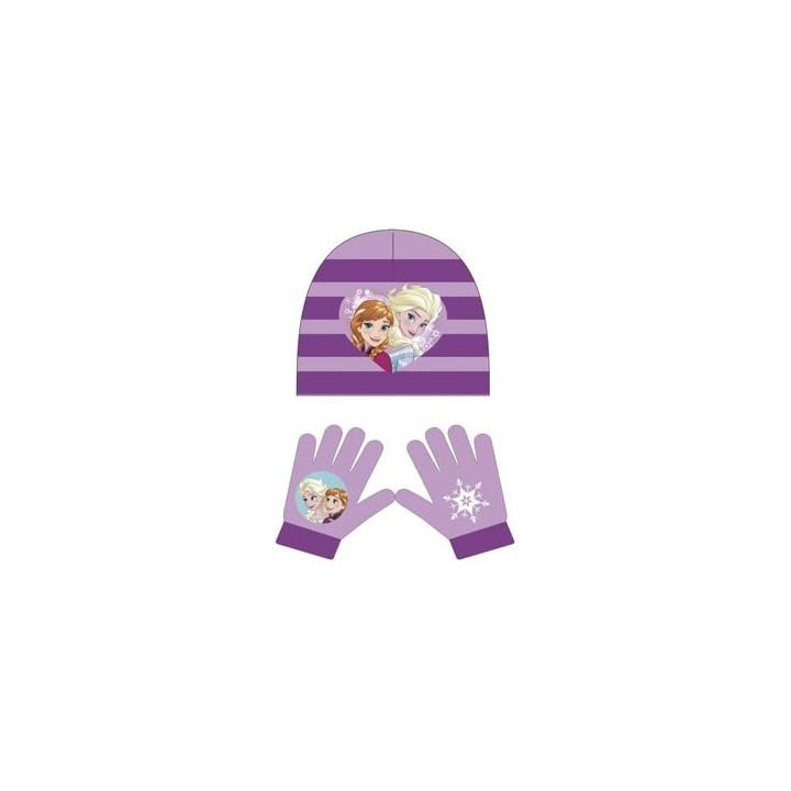 Arditex Frozen, conjunto de gorro y guantes, talla 54, morado