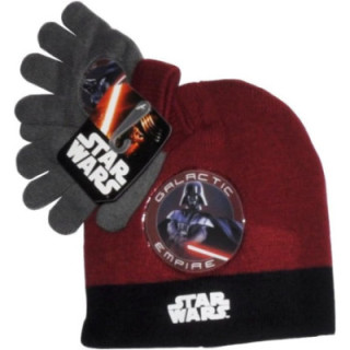 Arditex Star Wars, conjunto de gorro y guantes, talla 51 cm, granate