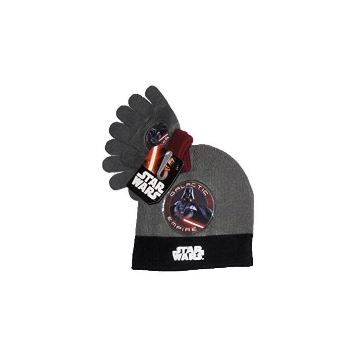 Arditex Star Wars, conjunto de gorro y guantes, talla 51 cm, gris
