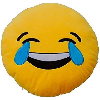 Cojín emoticono llorando de risa, 29 cm