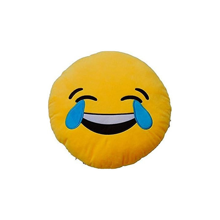 Cojín emoticono llorando de risa, 29 cm