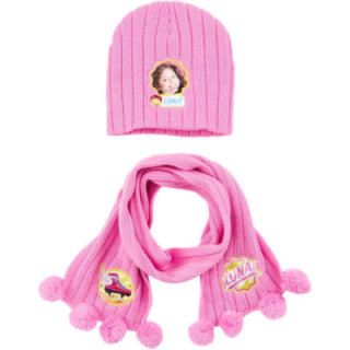 Arditex Soy Luna, conjunto rosa de gorro y bufanda, talla única