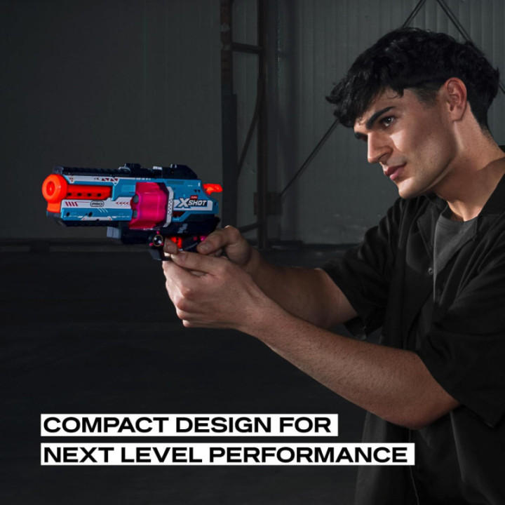 X-Shot Pro Break Barrel, lanzador con cilindro de 6 dardos y 20 dardos