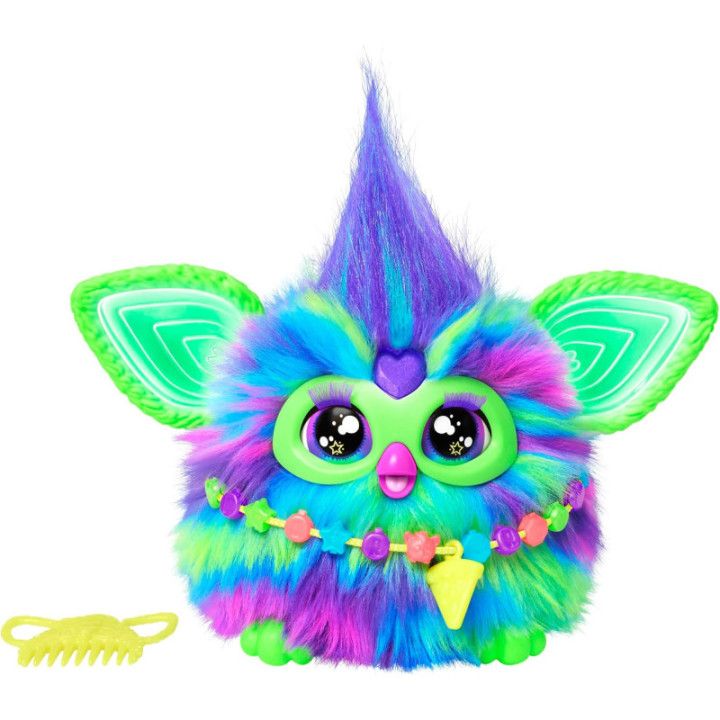 Furby Galaxy, peluche interactivo que brilla en la oscuridad - Versión Española
