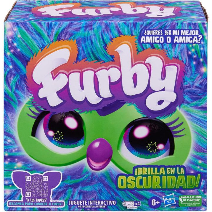 Furby Galaxy, peluche interactivo que brilla en la oscuridad - Versión Española