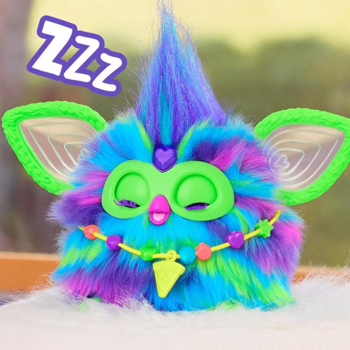 Furby Galaxy, peluche interactivo que brilla en la oscuridad - Versión Española