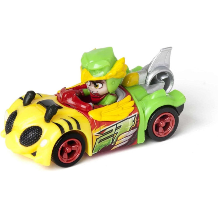 T-Racers Eagle Jump Challenge, lanzador con rampa, coche y piloto