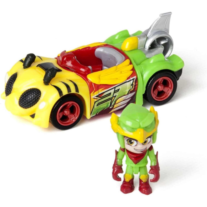 T-Racers Eagle Jump Challenge, lanzador con rampa, coche y piloto