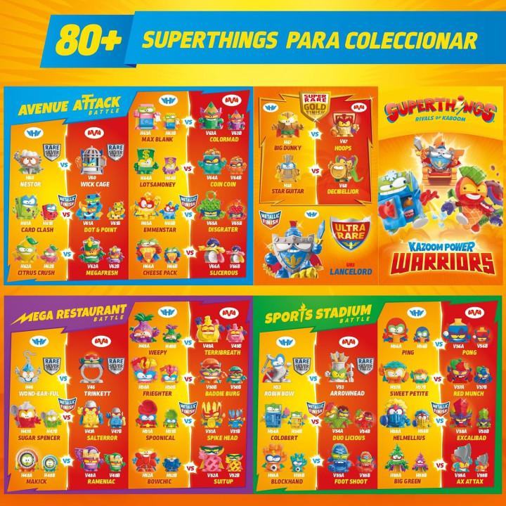 SUPERTHINGS Kazoom Power Warriors - Caja de 25 sobres sorpresa