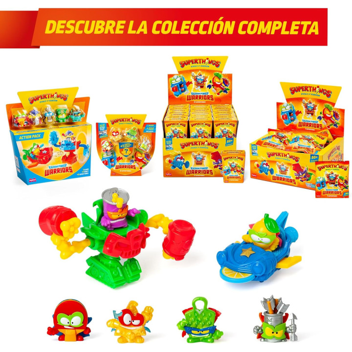 SUPERTHINGS Kazoom Power Warriors - Caja de 25 sobres sorpresa