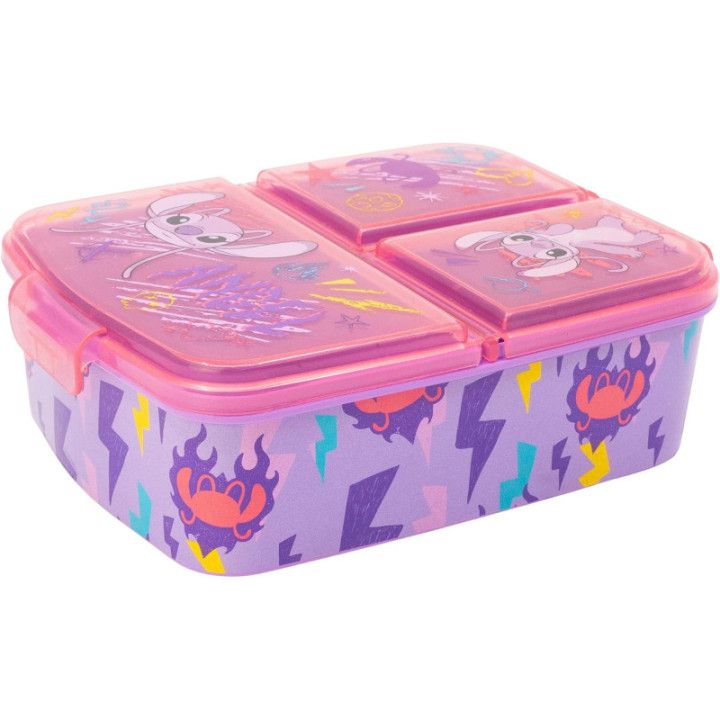 Stor Fiambrera Angel | 3 compartimentos separados | Stitch Lunch to Go | Lata Vesper