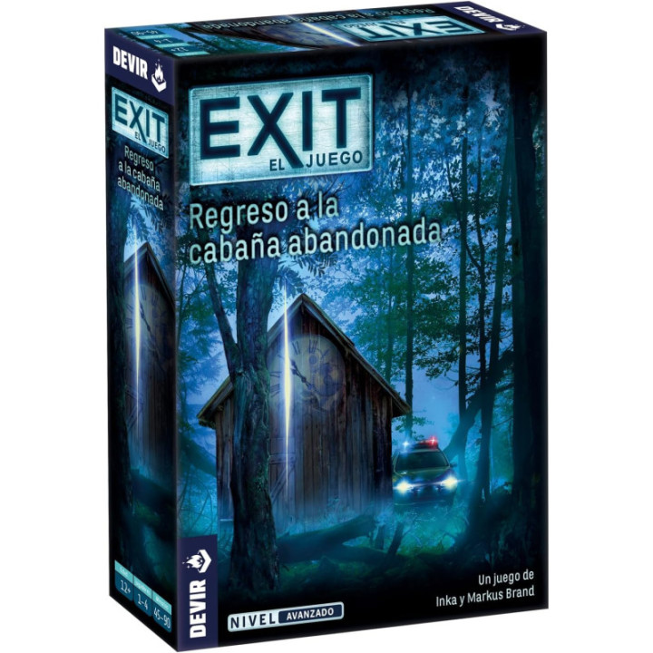 Devir Exit: Regreso de la Cabaña Abandonada, juego de mesa escape room en español, BGEXIT21SP