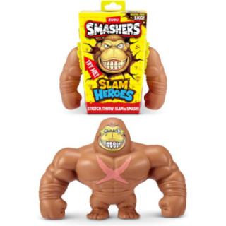 Smashers Slam Heroes de ZURU, Gorila de Juguete Estirable para niños (Brown Gorilla)