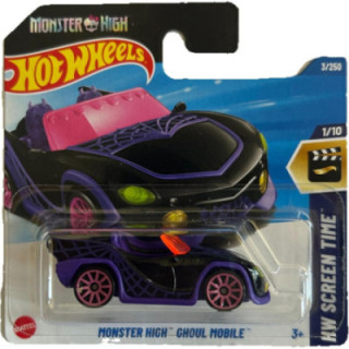 Hot Wheels HYX62, 3/250 Monster High Ghoul Mobile, coche a escala 1:64, colección 2025