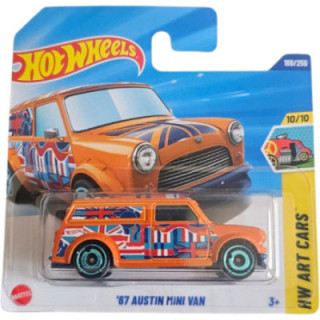 Hot Wheels JBB00, 169/250 '67 Austin Mini Van, coche a escala 1:64, colección 2025