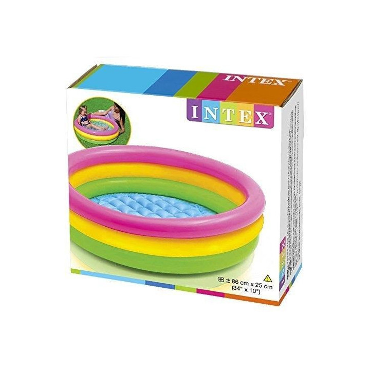 Intex 58924NP - Piscina 3 aros bebé Sunset, 86 x 25cm, - GBLA
