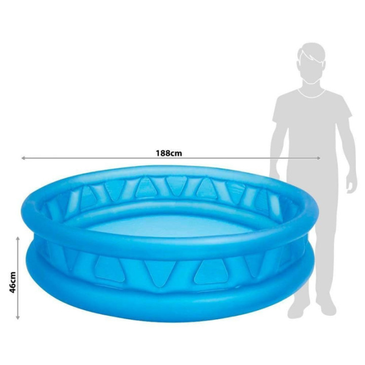 Piscina hinchable de relieve azul 188 x 46 cm 790 litro - GBLA