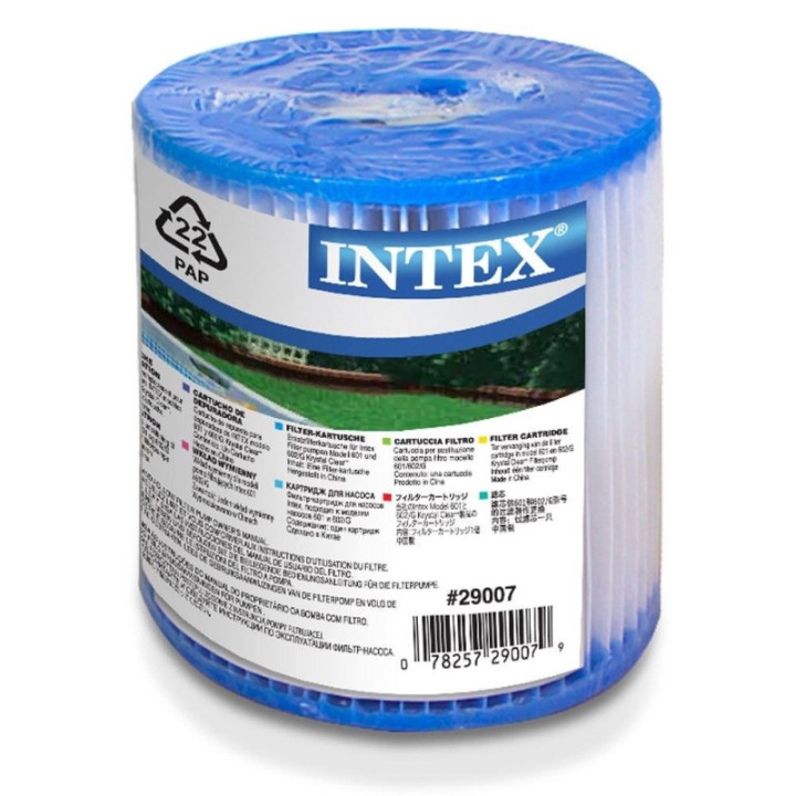 Intex, 29007, cartucho piscina, Blanco y azul, 9.21 x 1 - GBLA