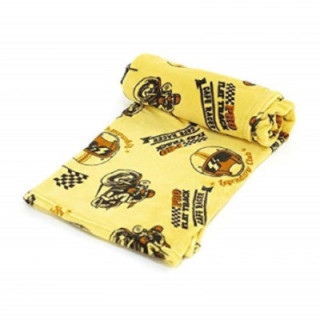 Manta polar Cafe Racer moto amarillo 160 x 120 cm) - GBLA